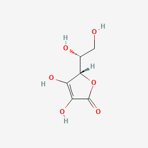 ساختار شیمیایی دی-آسکوربیک اسید که دقیقا مشابه ال-آسکوربیک اسید است