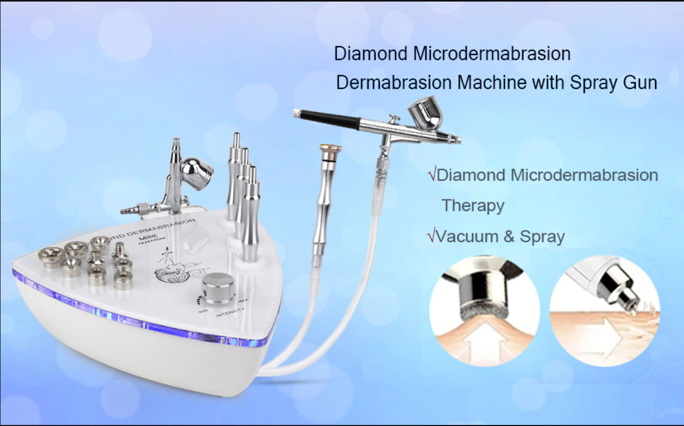 دستگاه میکرودرم الماسه مثلثی دایموند 3 کاره با اسپری مواد