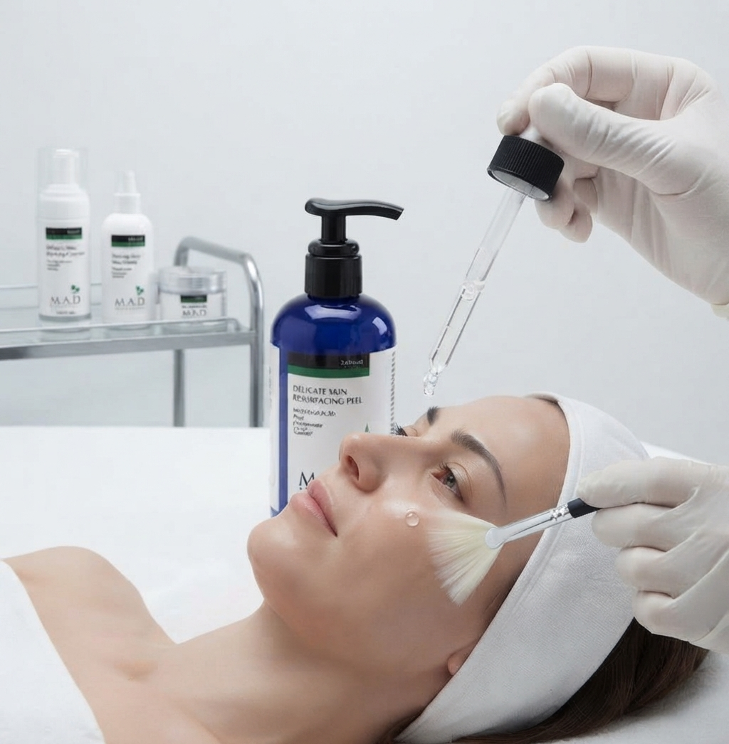 پیلینگ شیمیایی اسیدتراپی پوست حساس ام ای دی M.A.D