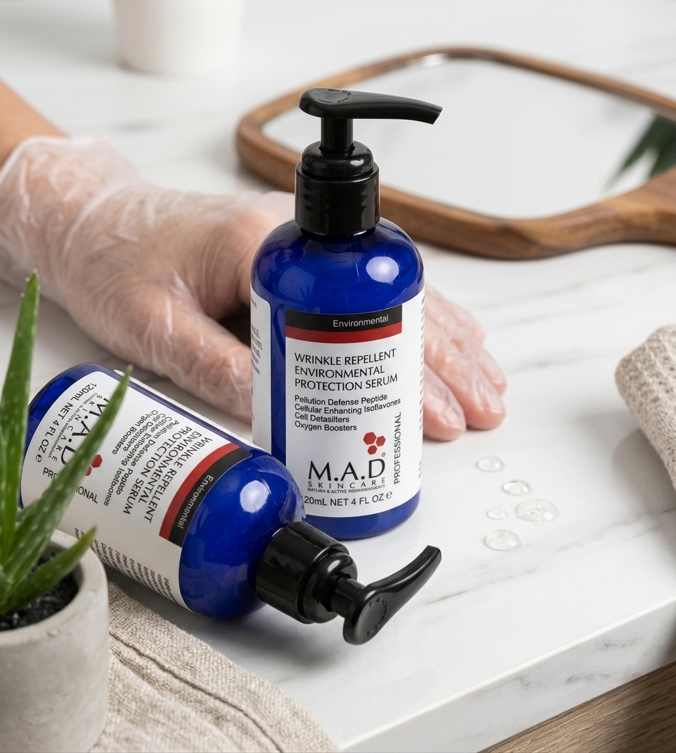 نمای نزدیک از سرم رفع چین و چروک ام ای دی M.A.D