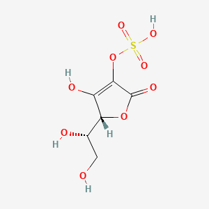 ساختار شیمیایی آسکوربیک اسید ۲-سولفات