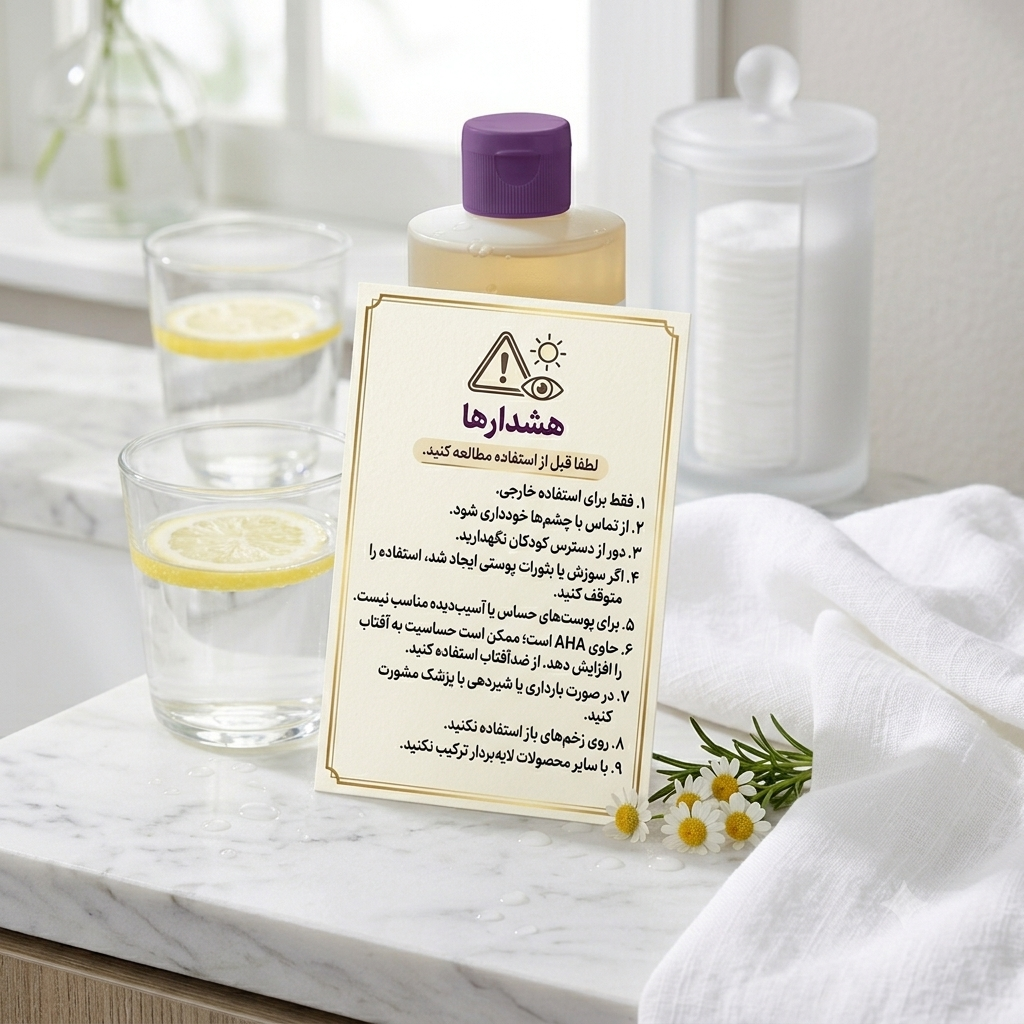 نکات ایمنی مصرف تونر گلایکولیک ام ای دی – M.A.D
