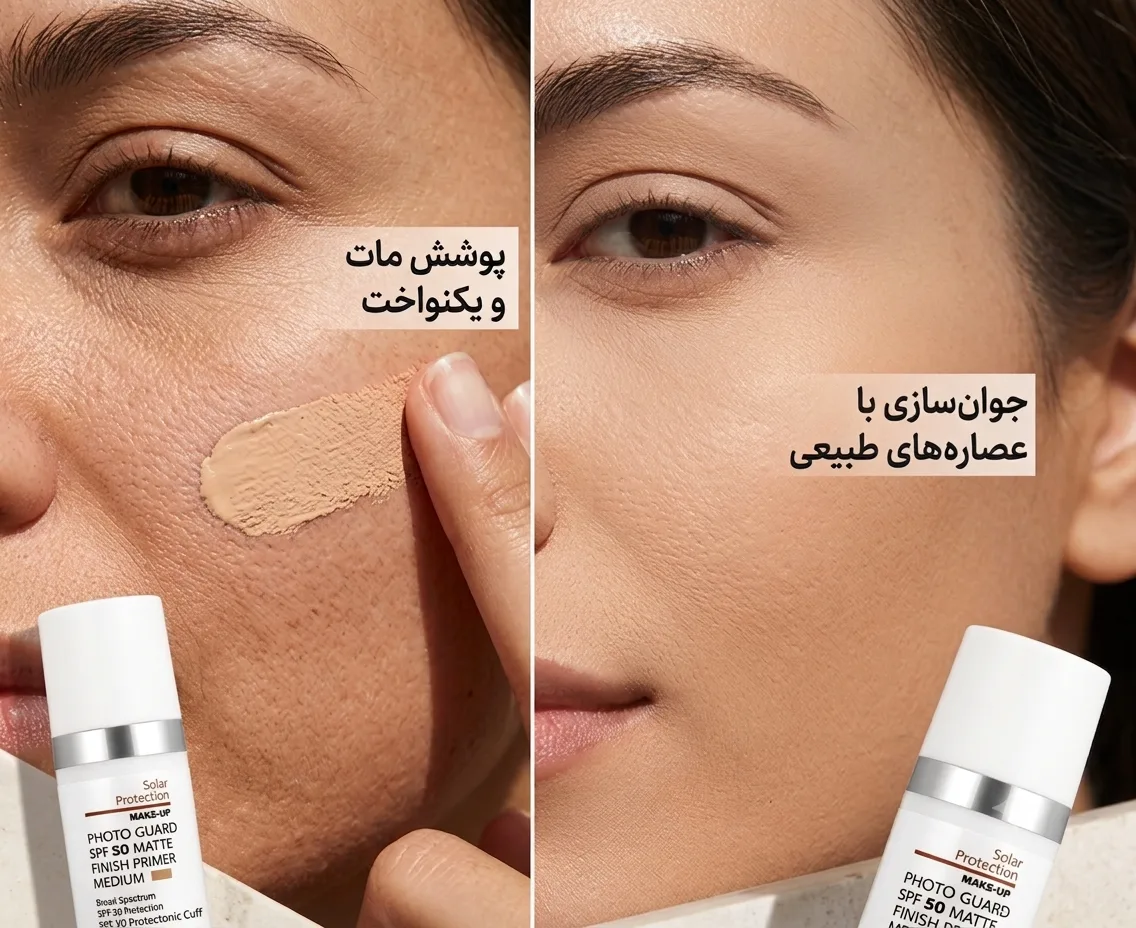 استفاده از ضد آفتاب رنگی مات SPF 50 ام ای دی – M.A.D