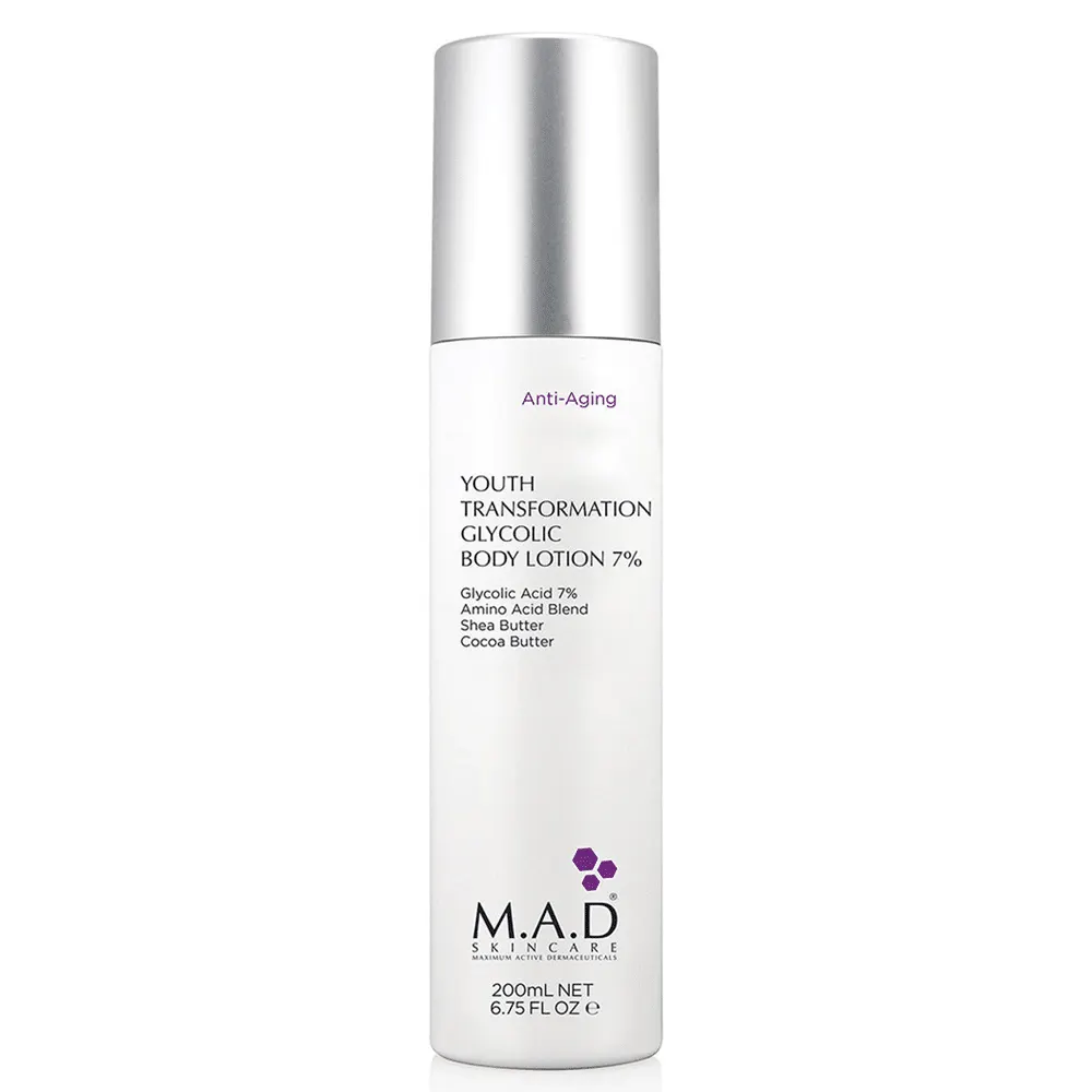 glycolic-lotion لوسیون بدن جوانساز گلایکولیک ۷٪ ام ای دی