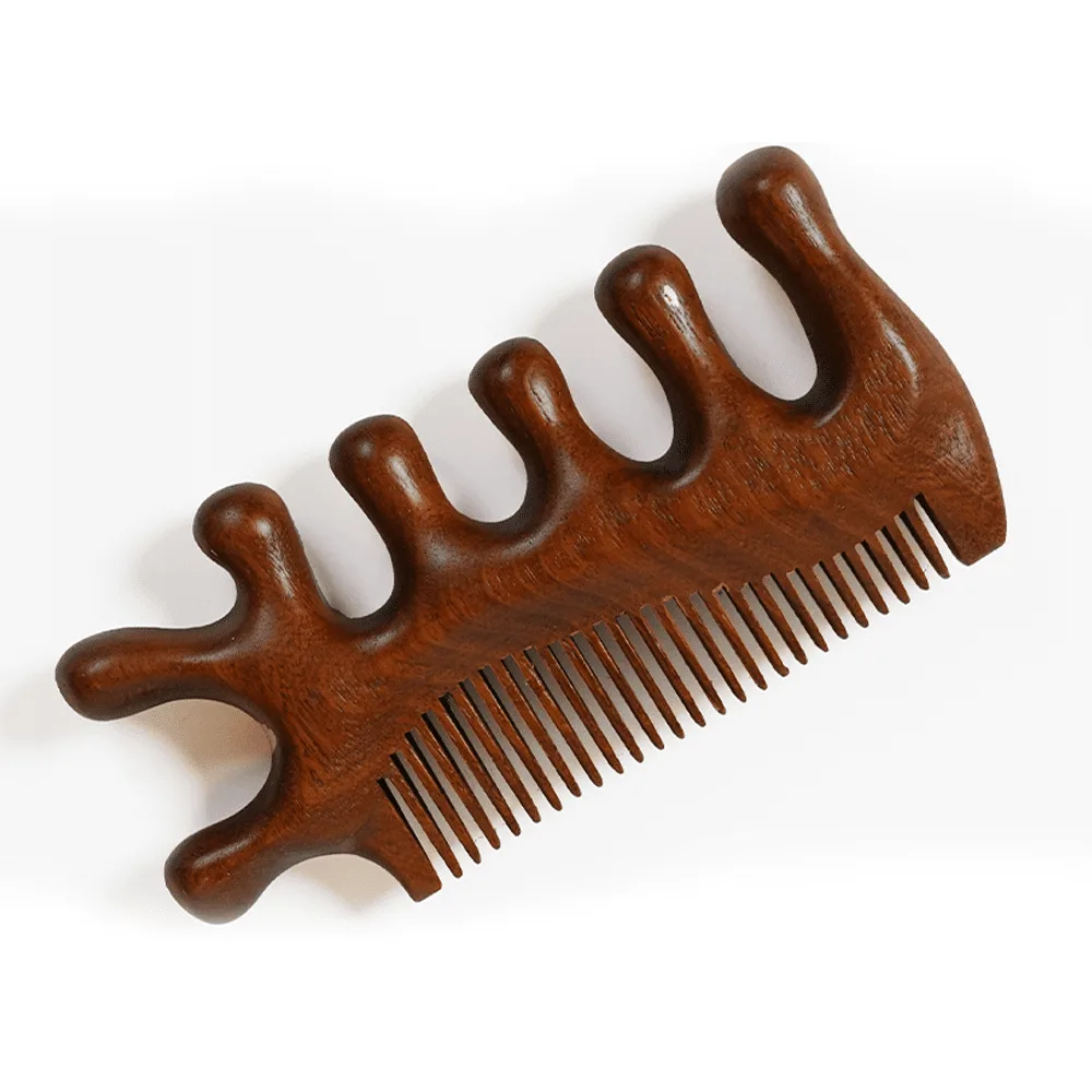 wood-comb شانه ماساژور چوبی صورت و اسکالپ