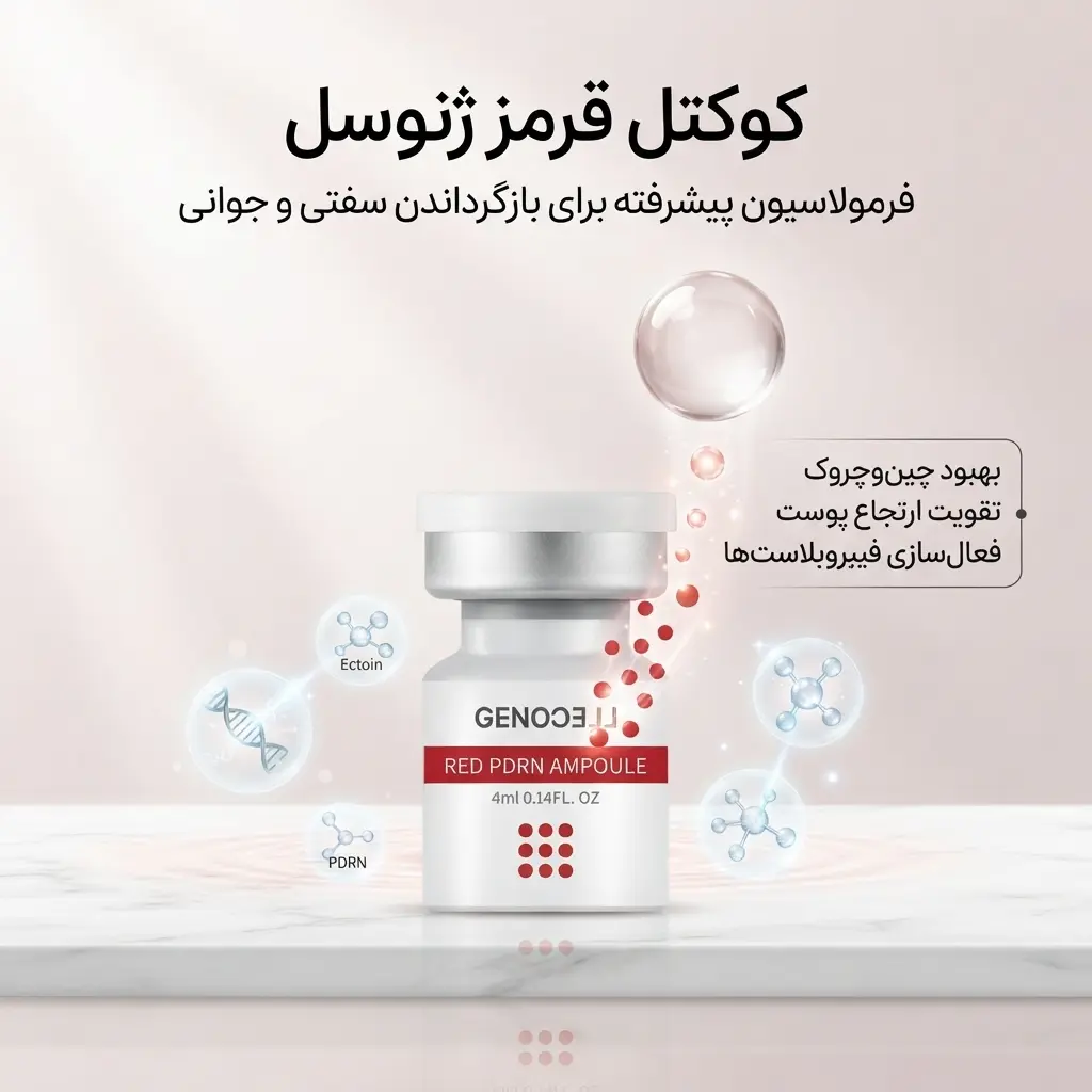 کوکتل قرمز ژنوسل: جوانساز و لیفت (PDRN)