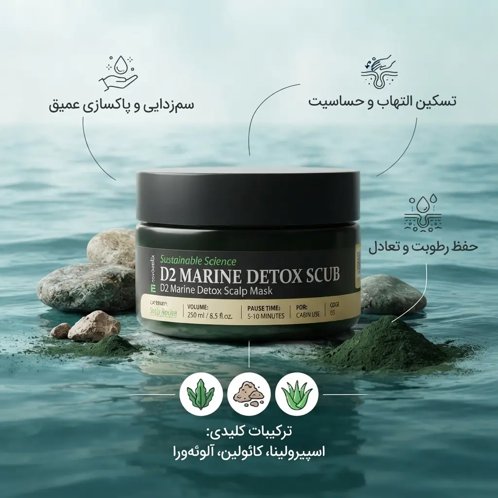 ماسک سمزدای پودری جلبک دریایی D2