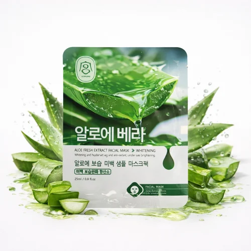 ماسک ورقه‌ای کره‌ای گونگ‌پی آلوئه‌ورا (Gongpei Aloe Vera Soothing & Hydrating Facial Mask)
