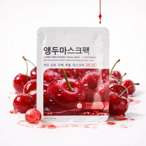 ماسک ورقه‌ای کره‌ای گونگ‌پی گیلاس (Gongpei Cherry Fresh Extract Facial Mask)