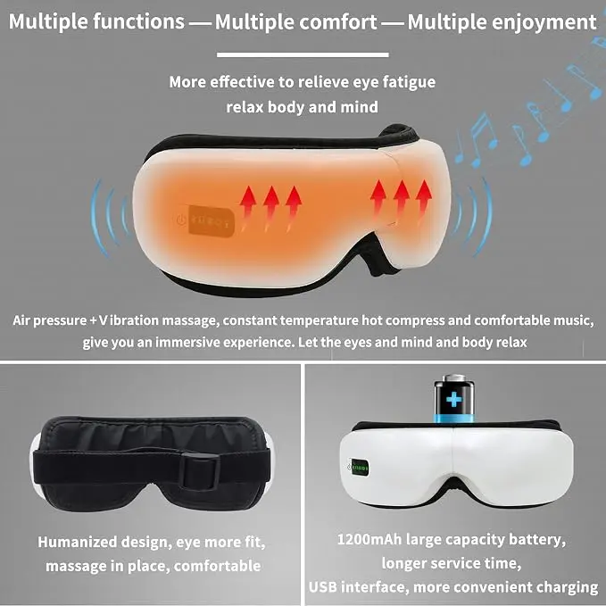 ماساژور عینکی چشم Eye Care آبی