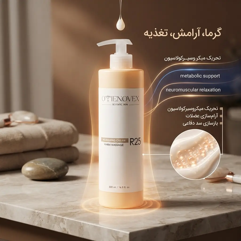 کرم ماساژ مغذی صورت و گردن R25 - اوتینووکس